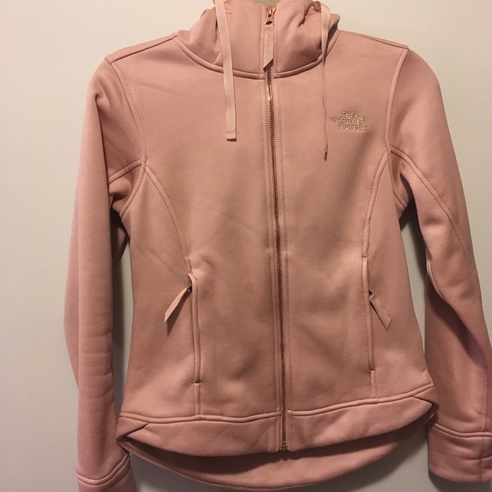 Pink and rose gold North Face Jacket